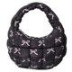 thumbnail image 2 of Crescent Bag Bubble Bolso para Mujer Bowknot Print Trendy Zipper Muñequera Satchel, 2 of 9