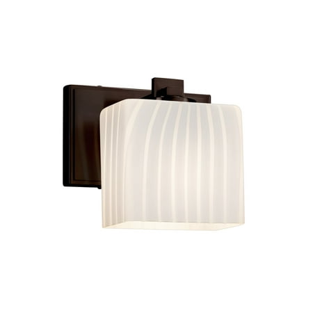 Bronze Fusion Jack - Justice Designs Fusion Era ADA 1-LT Wall Sconce - Dark Bronze - FSN-8447-55-RBON-DBRZ