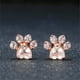 thumbnail image 4 of Juego de 1 par de pendientes Xihbxyly acero inoxidable contaminantes y tapones para oídos forma de patas de gato, 4 of 6