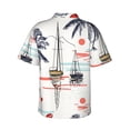 thumbnail image 4 of Summer Beach Palm Trees And Lobsters Men's 3d Print Casual Button Down Shirts, Novelty Hawaiian Short Sleeves L, 4 of 8