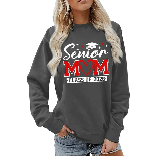 HUITKMM Sweat à Capuche Blanc pour Femmes, Sweat Imprimé Sans Capuche, Coupe Ample, Décontracté