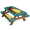 Multicolor 1, variant on ADECORIVY Softball Picnic Table Cover with Bench Covers, Waterproof Balls Outdoor Camping Tablecloth, Windproof Elastic Fitted Table Cover, 72 Inch 3PCS