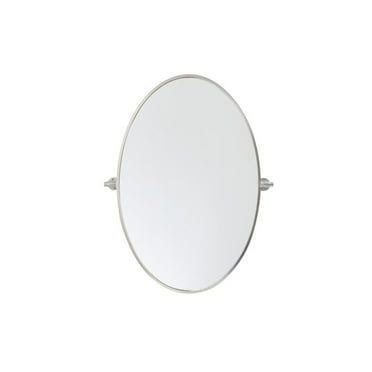 Elegant Decor Oval Pivot Mirror 21X32 Inch In Silver