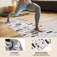 thumbnail image 4 of Pink Black Geometric Feather and Arrow Pattern Hot Yoga Mat Towel Non Slip for Hot Yoga - Quick-Drying Yoga Mat Cover with 4 Corner Pockets with Travel Bag - Hot Yoga Towel Non Slip 74"x26", 4 of 6