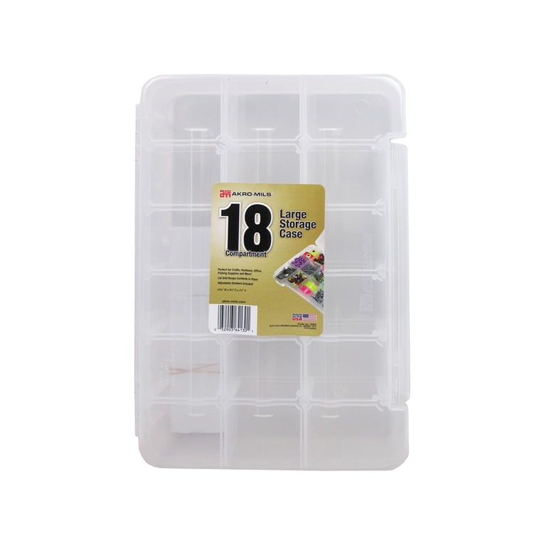 Akro-Mils, Large Plastic Storage Case, 05905, Clear - Walmart.com