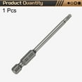 thumbnail image 3 of Punta de destornillador Torx T15 Uxcell 1/4" Vástago hexagonal 3" (75mm) Largo Magnético Sin Punta de Agujero 6 Puntos, 3 of 7