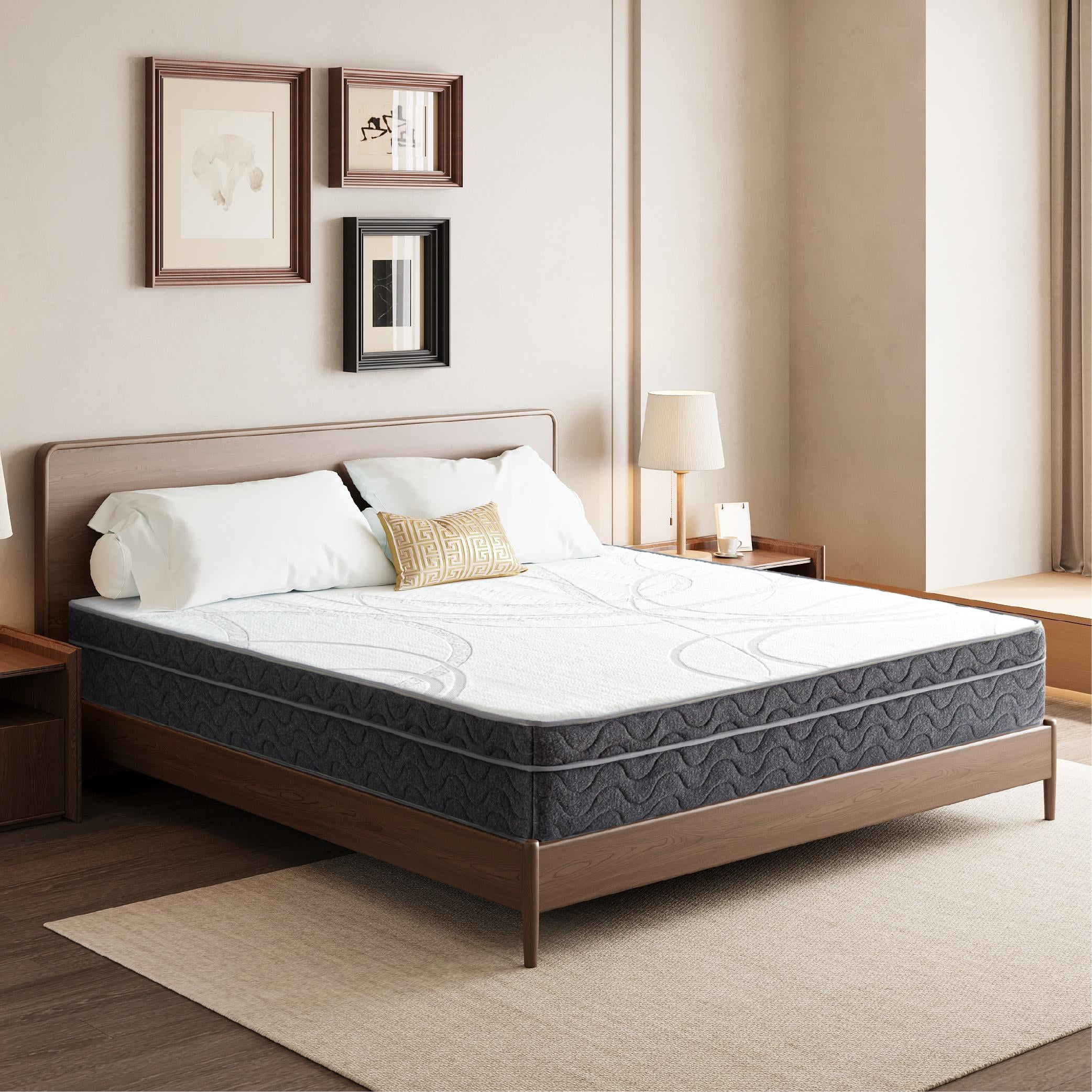 EGOHOME 10" Twin Mattress Hybrid Mattress of Gel Memory Foam and Pocket Spring
