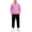 Pink, variant on BXJX Boys Outfit Sets, School Long Sleeve 2 Piece Running Hoodies and Joggers Sets with Pockets White Size 7-8 T