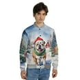 thumbnail image 4 of Hello Winter Bulldog Frosty Morning Walk Welcome Snowy Christmas All Over Print 3D Baseball Jacket Dog Lover Gifts Idea Bomber Jacket Softball - 02018, 4 of 6