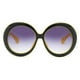 thumbnail image 5 of Gafas de Sol Retro Macarena para Mujer Lente Gris Degradado Marco Negro Amarillo, 5 of 8