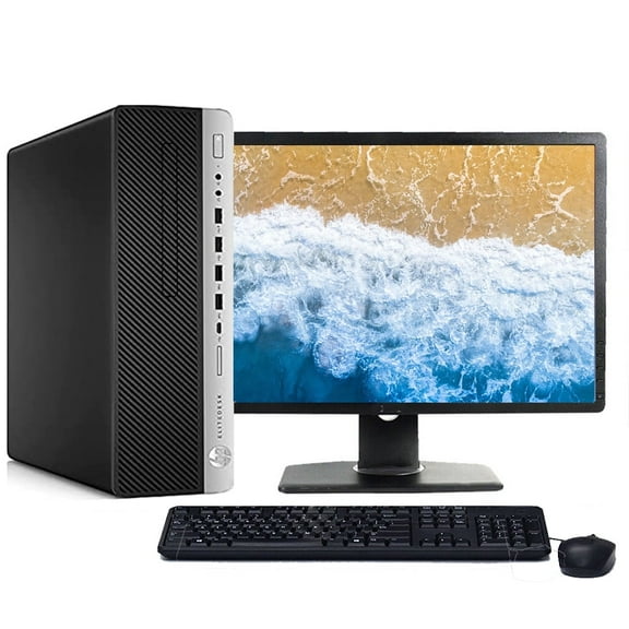 Restored HP ProDesk G3 Computer | Intel Core i7 6th gen | 16GB RAM | 256GB SSD | Windows 10 | 24" LCD (Refurbished)