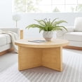 thumbnail image 2 of Coffee Sofa Side Table, Natural, Wood, Round, Living Kitchen Cafe Bistro Hospitality Restaurant, Modern Contemporary HB36263, 2 of 8