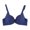 Blue, variant on Women's Lace Beauty Back Solid Strap Wrap Plus Size Underwear Everyday Bra Women Bra 65C/70D/65E/70A/70B/70C