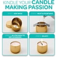 thumbnail image 2 of Hearts & Crafts Tin Candle Jars for Making Candles - Candle Tins 4oz - 24 Tin Candle Jars with Lids for Candle Making - Gold, 2 of 5