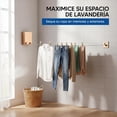 thumbnail image 4 of Tendedero Retractil Pared, Tendedero Ropa Ajustable, Capacidad de Carga 20 Kg, Cable de Acero 304, Diseño de Bloqueo Giratorio, Apto para Uso Interior y Exterior (Oro), 4 of 4