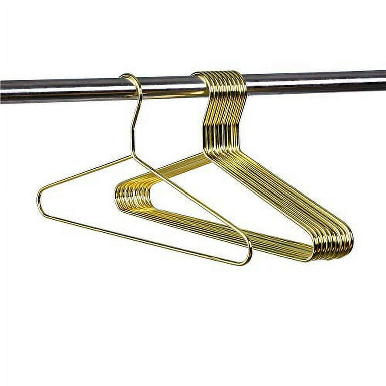 Golden Hangers Strong Metal Clothes Hangers For Closet, Space