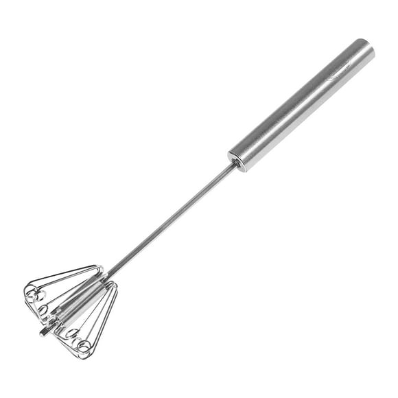 Miracle Whisk Hand Push Mixer for Thin Liquids, Mechanical Milk and Blender, Whisking Smooth Gravy & White Cheese| Stainless Steel & No Batteries