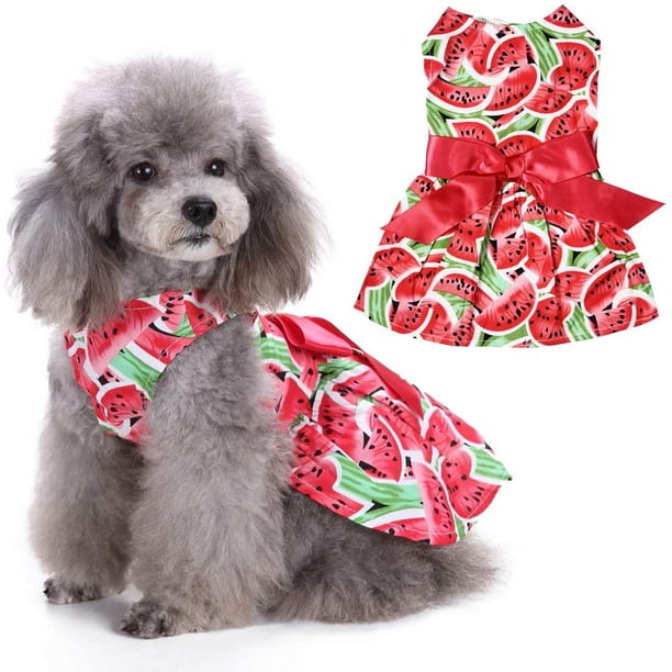 Puppy Clothes, Sweet Small Medium Dog Dresses Girl, Bow-Knot