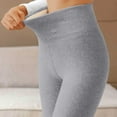 thumbnail image 5 of Black&Friday Deals 2024 VEKDONE Thickened Plush Leggings for Women Solid Color High Waisted Stretchy Pant Slim Warm Long Pants Trendy Tummy Control Yoga Tights Gray XL, 5 of 7