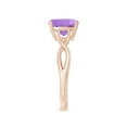 thumbnail image 3 of ANGARA Natural 2.2 Ct. Amethyst Solitaire Engagement Ring in 14K Rose Gold for Women (Ring Size: 8.5), 3 of 8