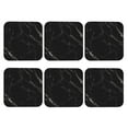 thumbnail image 2 of Bingfone Vintage Black Marble Texture Abstract Leather Drinks Coasters With Set Of 6,Suitable For Home Kitchen,Coffee Cup Coasters Home Gift, 2 of 9