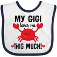thumbnail image 3 of Inktastic My Gigi Loves Me Grandkids Boys or Girls Baby Bib, 3 of 4