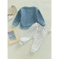 thumbnail image 4 of Bagilaanoe 2Pcs Toddler Baby Boy Long Pants Set Letter Print Long Sleeve Sweatshirt Pullover Tops+ Trousers 6M 12M 18M 24M 3T Kids Casual Sweatsuit, 4 of 9