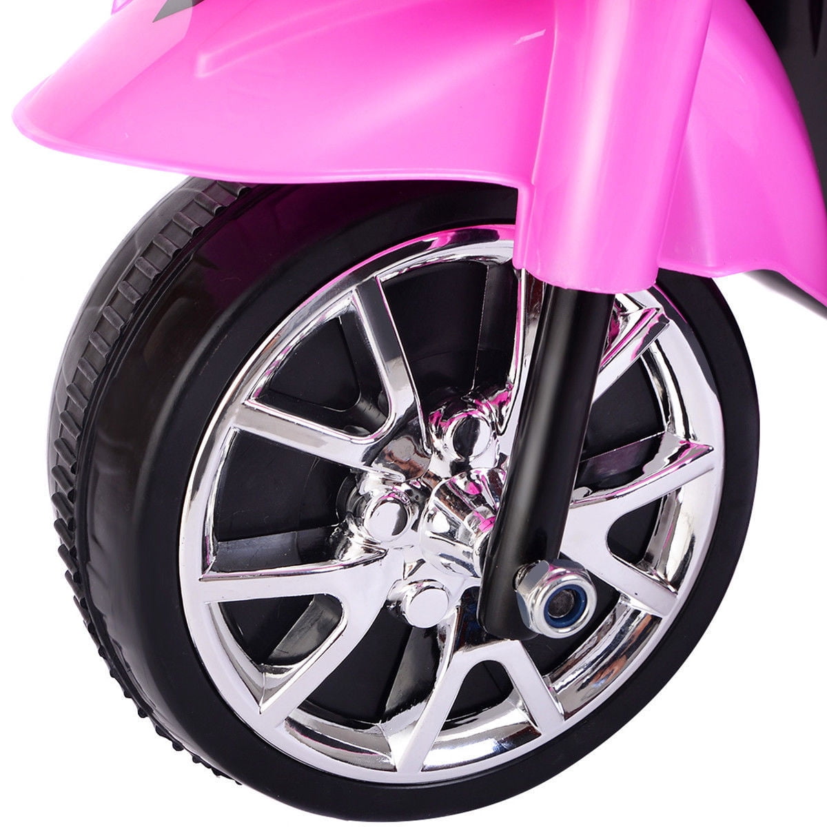 Costway Kids Ride On Motorcycle 3 Wheel 6V Battery Powered Electric Toy Power Bicycle Pink