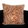 thumbnail image 2 of Plutus Brands Brown, Beige Jungle Cat Animal Faux Fur Luxury Throw Pillow-Size:26" x 26", 2 of 3