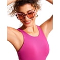 thumbnail image 4 of Top de Bikini CRZ YOGA con Espalda Racer, Acolchado, Cuello Alto Morado XL, 4 of 5