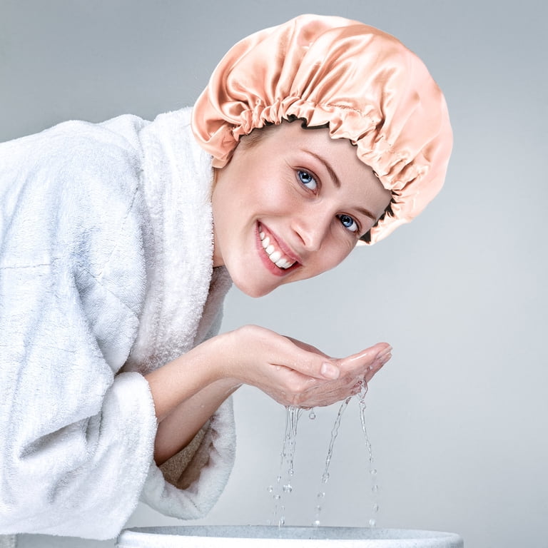 Adjustable Satin Bonnet Double Layer Sleeping Hair Cap for Curly Natural Hair yanibest Adjustable Silk Bonnet Double Layer Butter Satin  main image 4