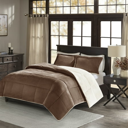Brown Corduroy Boys Overalls - Home Essence Monterey Corduroy Reverse to Berber Comforter Mini Set