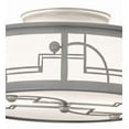 thumbnail image 3 of Meyda Tiffany 174675 Revival Deco 2 Light 12" Wide Semi-Flush Drum Ceiling Fixture -, 3 of 7