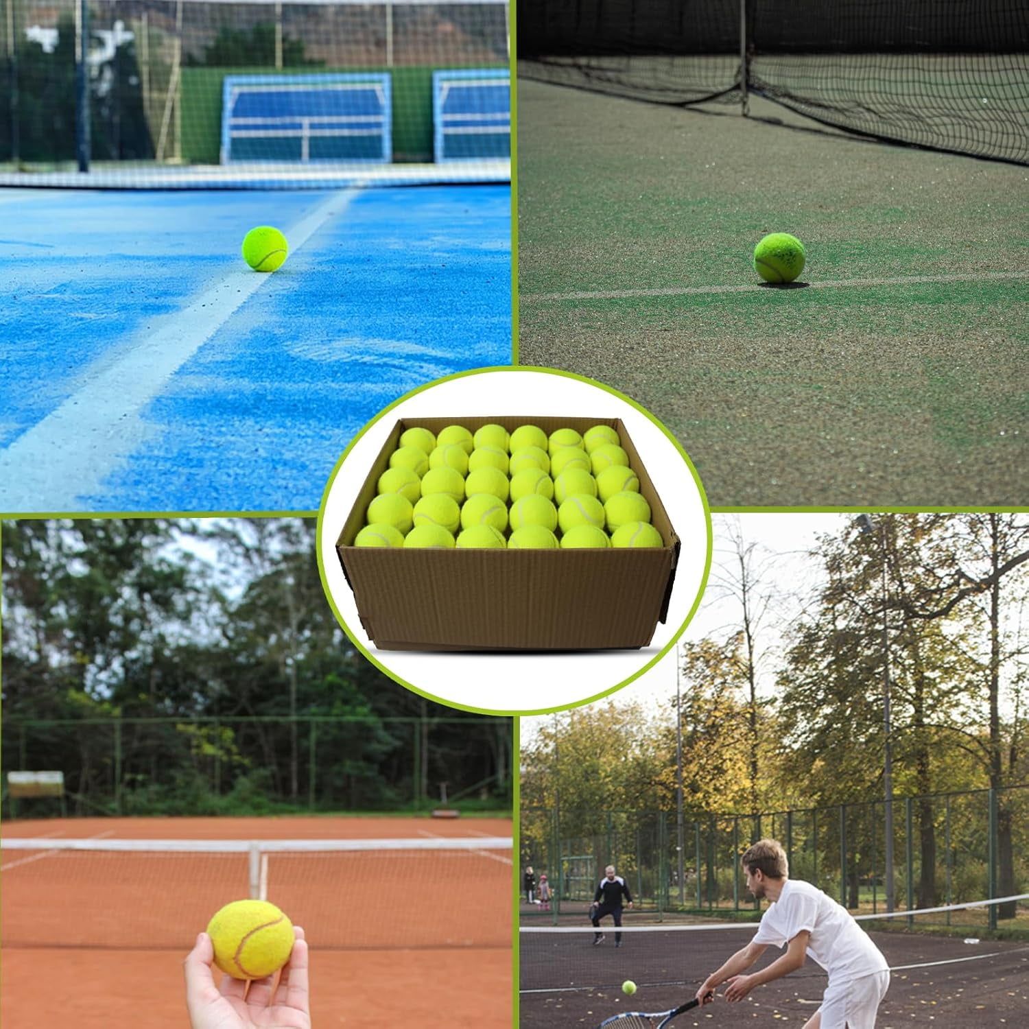 Tennis Balls, 80 Pack Training Tennis Balls for Pet Dog, High Elasticity Exercise Tennis Balls with Mesh Carry Bag