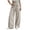 Beige(New&Hot), variant on ZHYou No Boundarie Womens Baggy Pants Casual Stretch Waist Drawstring Quick Dry Wide Leg Lounge Trousers,Black,Size S