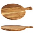 thumbnail image 6 of Washranp Acacia Wood Cutting Board with Handle,Wear-resistant Convenient Round Shape Chopping Paddle Cutting Board for Kitchen Carving Cutting, 6 of 6