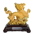 thumbnail image 2 of Golden Chinese Dragon Statue With Dragon Ball, 2 of 2