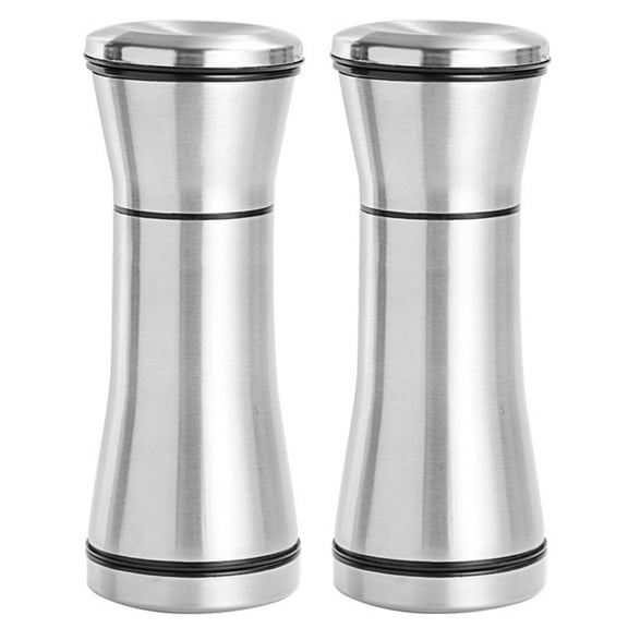 UPOUART Small Pepper Grinder Stainless Steel 2Pcs 2.0x2.0x5.3in