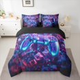 thumbnail image 2 of Manfei Boys Gaming Twin Bedding Sets 7pcs, Teen Gamer Game Console Bedding Comforter Set, Futuristic Cubes Sheet Sets, Lightweight Room Decor, 2 of 8