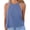 Blue, variant on Sleeveless Solid Color Women Halter Casual Tank Tops Camisole