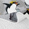 thumbnail image 5 of Erosebridal Penguin Quilt King for Boys Girls, Rockhopper King Coverlet Set, 3-Piece 1 Bedspread and 2 Pillowcases, 5 of 7