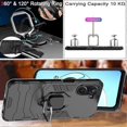 thumbnail image 4 of Realme 10 4G Protective Case with 360 Rotating Stand [5x Military-Grade Drop Protection] PC + TPU Bumper Case, Black, 4 of 5