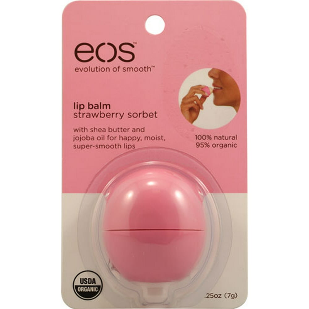 EOS Lip Balm Smooth Sphere Strawberry Sorbet 0.25 oz (pack of 4