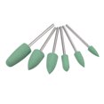 thumbnail image 1 of Unique Bargains Meules Montées Têtes de Meuleuse Roues de Polissage en Silicone pour Outils Rotatifs Vert 6 Pack, 1 of 6