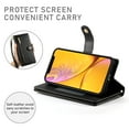 thumbnail image 2 of Allytechgroup Wallet Case for Apple iPhone XR, 9 Cards Holder + Zipper Pocket + Hand Wrist Shockproof Stand Flip Cover RFID Blocking Phone Case for Women Men, Black, 2 of 7