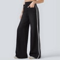 thumbnail image 3 of Wutalume Jeans for Women Washed Blue Side Striped, High Street Retro Straight Leg Denim, Versatile for Casual & Urban Looks,Dark Gray XL, 3 of 5