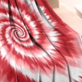 thumbnail image 3 of Red White Tie Dye Spiral Pattern Blanket,Comfortable Soft Flannel Throw Blanket,All Season,Warm Lightweight Blankets for Sofa Bed Couch Living Room Chair,30"x40", 3 of 4