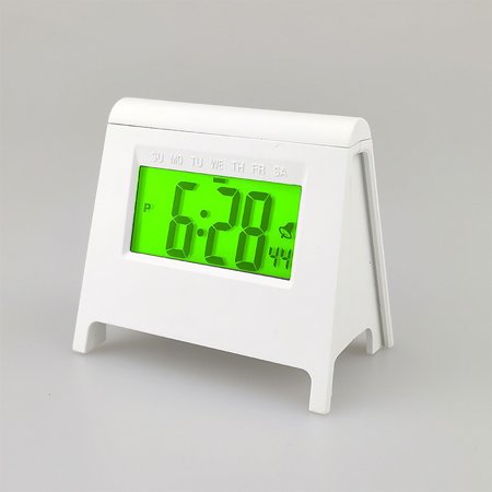 weibbin LED Display Digital Alarm Clock Battery Operated/Multi-function Clock with Luminous Temperature Calendar, Small Alarm Clock Bedrooms Beside Travel