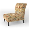 thumbnail image 3 of Designart "Beige Meadow Flowers Boho Pattern I" Upholstered Floral Accent Chair and Cottage Arm Chair - Multiple Color & Pattern, 3 of 7