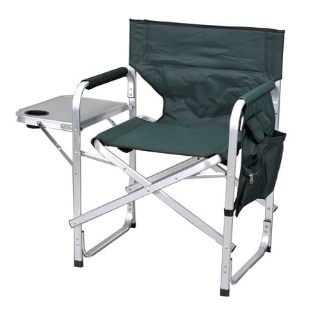 - Stylish Camping Outdoor Folding Director's Chair w/ Full Back - GRN